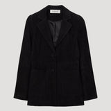 ROHE - Suede cinched blazer | black