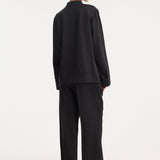 ROHE - Mandarin satin jacket | black