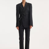 ROHE - Kimono belted blazer | black
