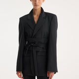 ROHE - Kimono belted blazer | black