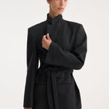ROHE - Kimono belted blazer | black