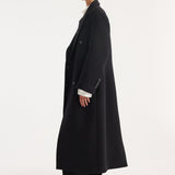 ROHE - Hourglass wool coat | black