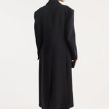 ROHE - Hourglass wool coat | black