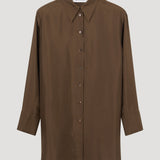 ROHE - Signature elongated silk shirt | forest