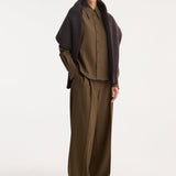 ROHE - Fitted wool shirt | forest