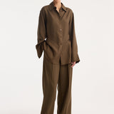 ROHE - Silk gilet-shirt | forest