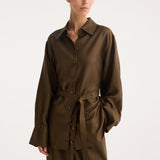 ROHE - Silk gilet-shirt | forest