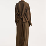 ROHE - Silk gilet-shirt | forest