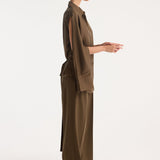 ROHE - Silk gilet-shirt | forest