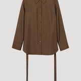 ROHE - Silk gilet-shirt | forest
