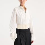 ROHE - Tuxedo wired shaped shirt | optic white