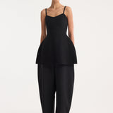 ROHE - Bustier double-faced top | black