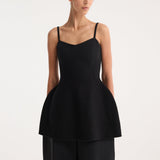 ROHE - Bustier double-faced top | black