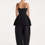 ROHE - Bustier double-faced top | black