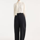 ROHE - Foulard silk top | cream