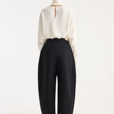 ROHE - Foulard silk top | cream