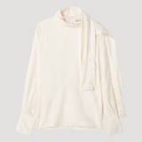ROHE - Foulard silk top | cream