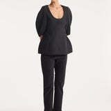 ROHE - Sculptural top | black