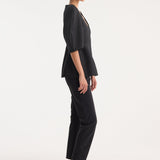 ROHE - Sculptural top | black