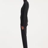 ROHE - Satin waisted top | black