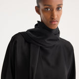 ROHE - Foulard satin top | black