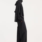ROHE - Foulard satin top | black