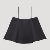 ROHE - Peplum satin top | black