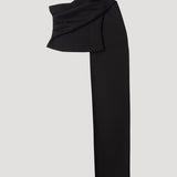 ROHE - One-shoulder cape top | black