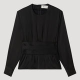 ROHE - Kimono satin top | black