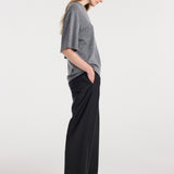 ROHE - Oversized soft merino t - shirt | mid grey melange