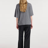 ROHE - Oversized soft merino t - shirt | mid grey melange