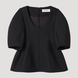 ROHE - Sculptural top | black