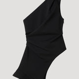 ROHE - Reimagined one shoulder top | black