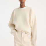 ROHE - Sculptural compact crewneck | off white