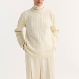 ROHE - Cable knit jumper | off white