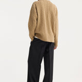 ROHE - Cable knit jumper | camel