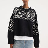 ROHE - Fair-isle knitted jumper | black