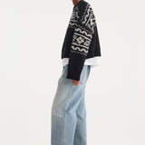 ROHE - Fair-isle knitted jumper | black