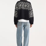 ROHE - Fair-isle knitted jumper | black