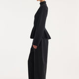 ROHE - Sculptural knitted top | black
