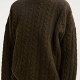 ROHE - Cable knit jumper | forest melange