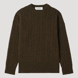 ROHE - Cable knit jumper | forest melange