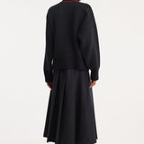 ROHE - Sculptural compact turtleneck | black