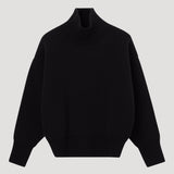 ROHE - Sculptural compact turtleneck | black