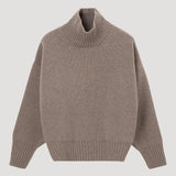 ROHE - Sculptural compact turtleneck | clay melange