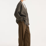 ROHE - Sculptural compact cardigan | forest melange