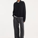 ROHE - Compact knitted polo | black
