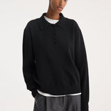 ROHE - Compact knitted polo | black