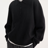 ROHE - Compact knitted polo | black