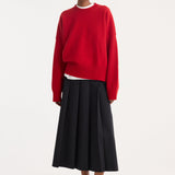 ROHE - Boiled wool crewneck | rosso